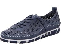 Gemini Sneaker Damen Leder lose Einlagen Schnürung Lochmuster 395475-01, Größe:40 EU, Farbe:Blau