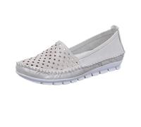 Gemini Damen Slipper GLANZNAPPA Weiss Gr. 36