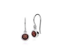 Gemondo Granat-Ohrringe, Sterling-Silber 925 Granat Januar einzelne Steine Tropfenohrringe, Sterling Silber, Granat