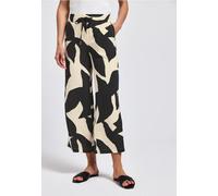 Street One Hose Style Emee A379189 – Gemusterte Wide-Leg, Whale Tail Grau, Größe 34
