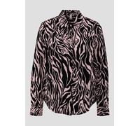 Gemusterte Bluse aus Viskosemix 44 schwarz|pink 2169958.99A0.44