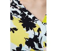 comma Gemusterte Bluse mit Tunika-Ausschnitt und 3/4-Ärmeln hellblau 46