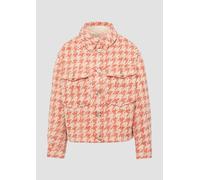 Gemusterte Bouclé-Jacke 32 creme|orange 2156588.25R1.32