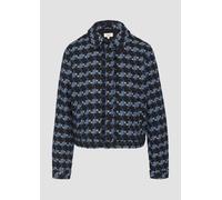 Gemusterte Bouclé-Jacke 46 blau 2161654.5959.46
