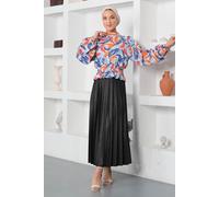 Gemusterte Elastikbluse 4XL