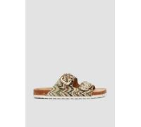 s.Oliver Damen Pantoletten mit Schnallen Bequem, Grün (Khaki), 40 EU