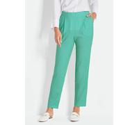 Gemusterte Schlupfhose SARA mit Minimalprint grün 46 lang