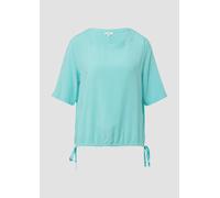 Gemusterte Shirt-Bluse mit verstellbarem Saum 34 türkis 2166511.6099.34