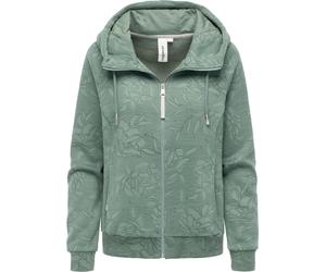 gemusterte Sweatjacke "Fllawia Print" Dusty Green XS