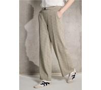 Street One Stoffhose STREET ONE STUDIO High Waist loose fit meliert – Damen Gr.42 L30 Beige
