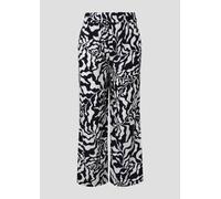 Gemusterte Wide Leg-Hose aus reiner Viskose 36 blau 2142399.59A1.36