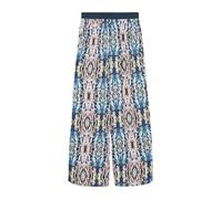 Gemusterte Wide-Leg-Hose aus satinierter Viskose 134 creme|mehrfarbig 2164735.06A1.134