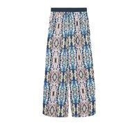 Gemusterte Wide-Leg-Hose aus satinierter Viskose 152 creme|mehrfarbig 2164735.06A1.152