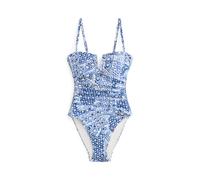 Gemusterter Bandeau-Badeanzug 40 Multi
