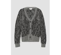 Gemusterter Cardigan mit Glitzergarn 40 grau 2157658.97X3.40