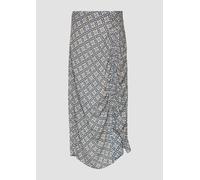 Gemusterter Midirock mit verstellbarer Raffung 40 blau|mehrfarbig 2150062.54A0.40