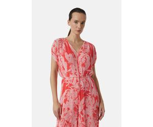 Gemusterter Plissee-Overall mit Bindedetail pink 36
