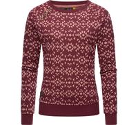 gemusterter Pullover "Darria Aztec" Wine Red XXXL