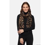 Gemusterter Schal mit Fransen Camel/Black ACC