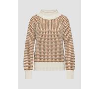 Gemusterter Strickpullover mit Stehkragen im Relaxed Fit 48 creme|beige|braun 2168046.04X5.48