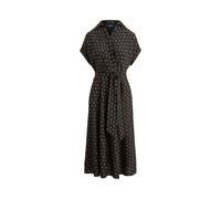 Gemustertes Crêpekleid mit Gürtel 46 Blue