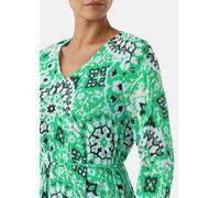 Gemustertes Jacquard-Kleid mit herausnehmbarem Unterkleid grün|mehrfarbig 36