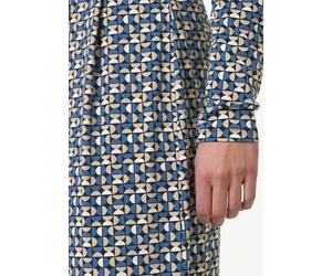 Gemustertes Midikleid in Wickeloptik blau 38