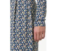 Gemustertes Midikleid in Wickeloptik blau 42