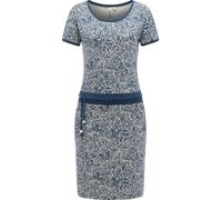 Minikleid RAGWEAR "Baomi Zoo YOUMODO", Damen, Gr. S (36), Normalgrößen, dunkelblau, Material: 100% Baumwolle, tailliert ca. Mitte Oberschenkel, Rundhals, Ärmel ohne Ärmelschlitz Bündchen, Kleider Mini