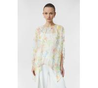 Gemustertes Poncho-Cape aus Chiffon weiß|mehrfarbig ONESIZE