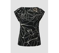 Gemustertes Relaxed-Fit-Shirt mit Schmuck-Detail 42 schwarz 2162576.99A3.42