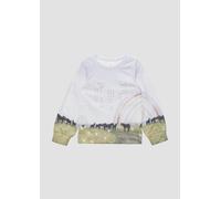 Gemustertes Sweatshirt mit Glitzer-Herzchen 92/98 creme 2152161.02D1.92_98