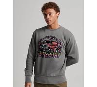 Gemustertes Sweatshirt Superdry Motor Retro Grau 2XL