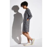 Sommerkleid STREET ONE, Damen, Gr. 34, EURO-Größen, blau (tiefblau), Stoff, 88% Viskose, 12% Polyamid, bedruckt, gerade knielang, V-Ausschnitt, Bündchen, Kleider Sommerkleid, soft und trageangenehm (5