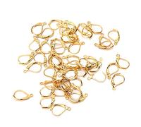 Generic 50 Stück Elegante Messing-Ohrringhaken, Langlebige Französische Ohrhaken für Selbstgemachte Schmuckkreationen, Ideal für Alle Gelegenheiten, Als Geschenk. 50 X Ohrringhaken (GOLD)