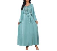 Generic Abaya Muslim Damen Kleid Langarm Islamische Muslimische Kleid Arabisch Türkische Robe Jilbab Hijab Robe Frauen Kleid Islamische Kleidung Damen