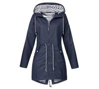 Generic Damen Regenjacke Leicht Wasserdicht Regenmantel Windbreaker Dünne Packbar Reisen Fahrrad Regenjacken Windjacke Personalisierte Geschenke