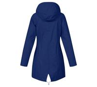 Generic Damen Trenchcoat Langer Mantel Winddichter Jacke Einfarbig Kapuzenjacke Damenmantel Windjacke Übergangsmantel mit Taschen mit Knöpfen Frühlingsangebote