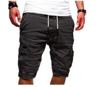 Generic Herren 3/4 Hosen Regular Stretch Kurze Hosen Baumwolle Luftige Sport Shorts mit Taschen Cargo Shorts Komfortable Freizeit Wanderhose mit Tunnelzug Sweatpants Sale Angebote des Tages