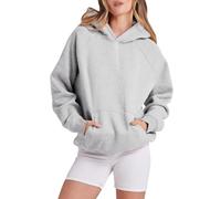 Generic Hoodie Damen Oversize Sipperjacke Pulli Essentials Hoodie Aritzia Corteiz Tracksuit Y2k Hoodies Dünne Pullover Aesthetic Sweater Weißes Langarmshirt Sweatshirt Weiß Top