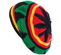 Generic Jamaican Rasta Strick Beanie Hut Stricker Baskenmütze Mehrfarbige Blätter Hip Hop Mode Haircover Unisex Slouchy Baggy Cap