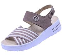 Generic Kräuterschuhe-Hickersberger. Damen Sandalette,Leder,Fußbett,WeiteG,Taupe, 62183 - Größe 37