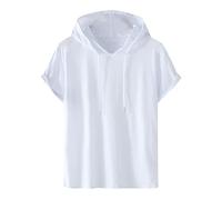 Generic Kurzarm Hoodie Herren Einfarbig/Farbverlauf Kapuzenshirt Casual Hoody Herren mit Kapuze Baumwolle Gestreift Sweatshirt Flammendruck Kapuzenpullover Oberteile Warehouse Deals Angebote B Ware