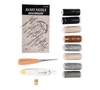 Generic Langlebiges Denim-Nähgarn-Set, Praktisches Reparaturset für Pelz, Leder, Dekorationen | 8 Nähgarne, Oberer Ring, Schere für den Nähbedarf zu Hause