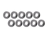 Generic Metallösen, Elegantes Rundes Ösen-Set für Kleidung, Lederhandwerk, Rostfreie Legierungskonstruktion, Einfache Installation für Heimwerker, 10 Stück (Silber Schwarz)