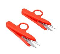 Generic Mini-Schere, Langlebige Edelstahlklingen, Fadenschneider Zum Basteln von Leichten Stoffen, Rot, Größe 4,72 X 1,97 Zoll, 2 Stück