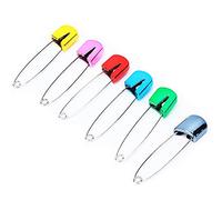 Generic Nähnadeln für Stoffwindeln, mit Sicherheitsverriegelung, Baby-Erwachsene, Traditionelle Windeln, Decken aus Edelstahl, für den Heimgebrauch, 6 Nadeln (6 Bunte