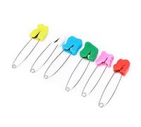 Generic Nähnadeln für Stoffwindeln, mit Sicherheitsverriegelung, Baby-Erwachsene, Traditionelle Windeln, Decken aus Edelstahl, für den Heimgebrauch, 6 Nadeln (6 Bunte