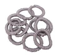 Generic Skinny Scrunchies Elegante Haargummis für Frauen, Pferdeschwanzhalter für das Tägliche Styling, 10 Stück Stoff-Haarband (Silber grau)