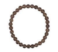 Generic Taddart Minerals - 6 mm Kugel Armband aus natürlichen Edelsteinen auf elastischem Nylonfaden aufgezogen - handgefertigt (Rauchquarz)